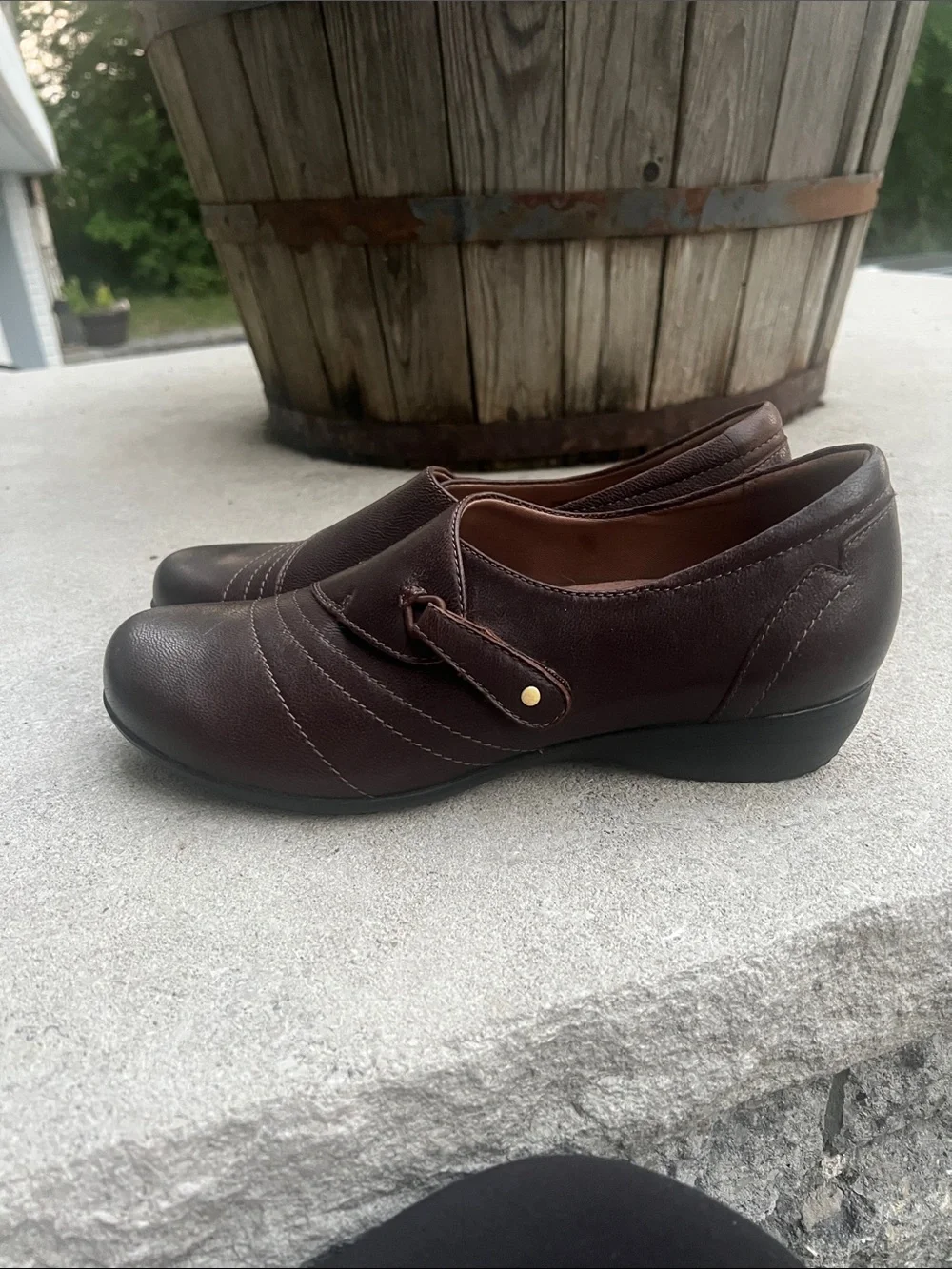 Dansko Franny Leather Comfort Loafers Chocolate Brown Women’s Size 9.5-10 (EU
